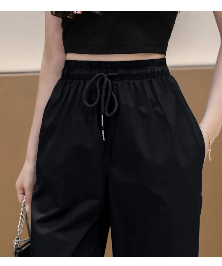 Jielur Trousers Women Solid Color Elastic Waist Candy Color Autumn Pants New Chic Sweatpants Pantalon Femme Roupas Slim Pants