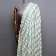 100x110 см 10 мм геометрический узор Шелковая шелковая шифоновая ткань для женщин летнее платье Блузка Брюки Шитье DIY