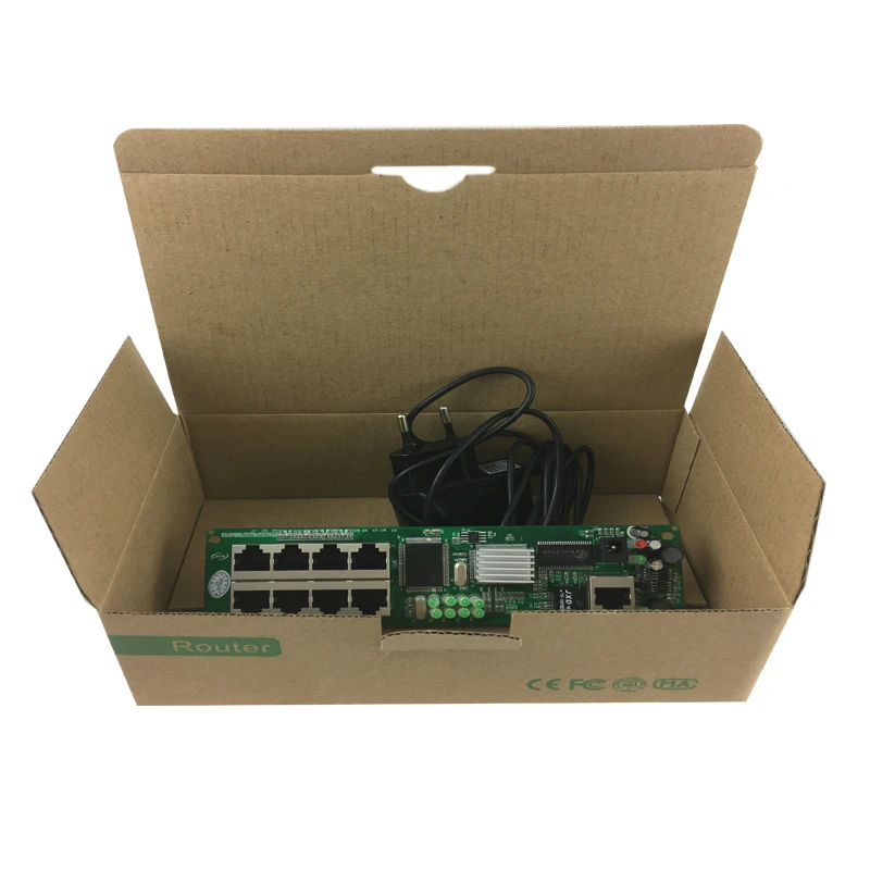 Mini router OEM manufacturer direct sell cheap wired distribution box 8-port router modules OEM wired router module 192.168.0.1 images - 6