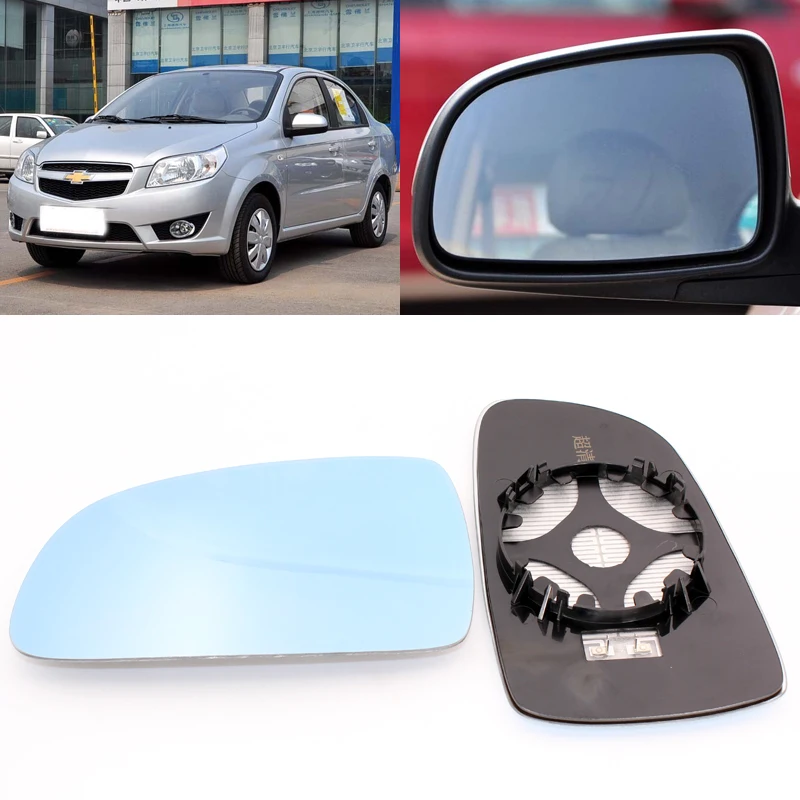 

For Chevrolet LOVA Car Side View Door Wide-angle Rearview Mirror Blue Glass With Base Heated 2pcs