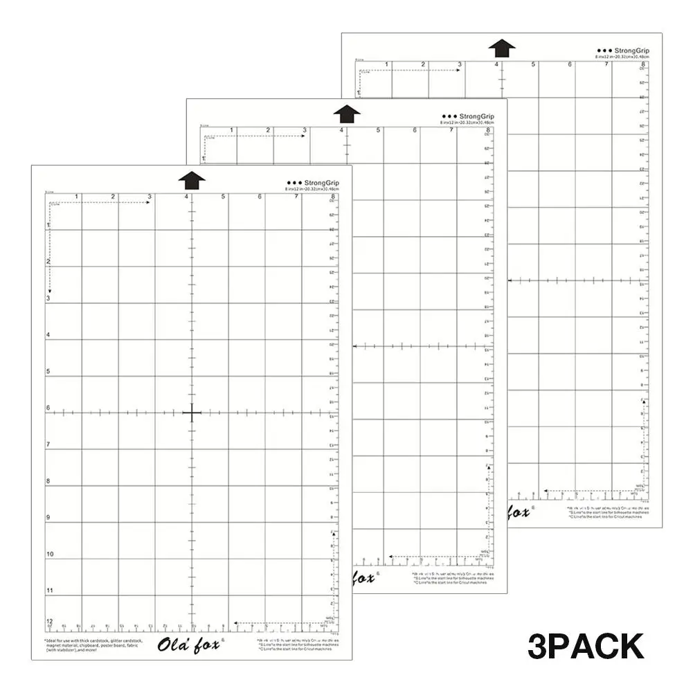 3 шт. сменный коврик для резки прозрачный липкий коврик с измерительной сеткой 8 на 12 дюймов для silhouette Cameo плоттер