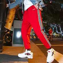 Осенние мужские спортивные штаны, высокое качество, хлопок, полиэстер, смесь, повседневные штаны, модные, с принтом, для пробежек, спортивные, свободные, спортивные штаны для мужчин