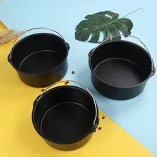 Пекарня инструмент гироборд с колесами 8 дюймов аэрофритюрница для приготовления блюд без пресс-форм 7-дюймовый портативный пресс-форм круглый домашняя картошка фри фритюрница с двумя решетками корзина для выпечки торта корзина