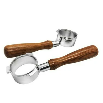 

880 Coffee Handle Replacement Holz + Edelstahl 304 Bottomless Portafilter