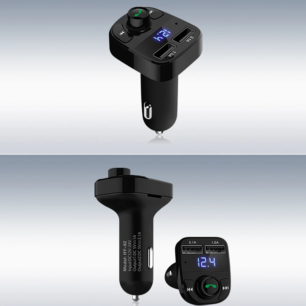 Bluetooth fm-передатчик Bluetooth автомобильный комплект портативный автомобильный Bluetooth зарядное устройство Handsfree Dual USB 3.1A Универсальный