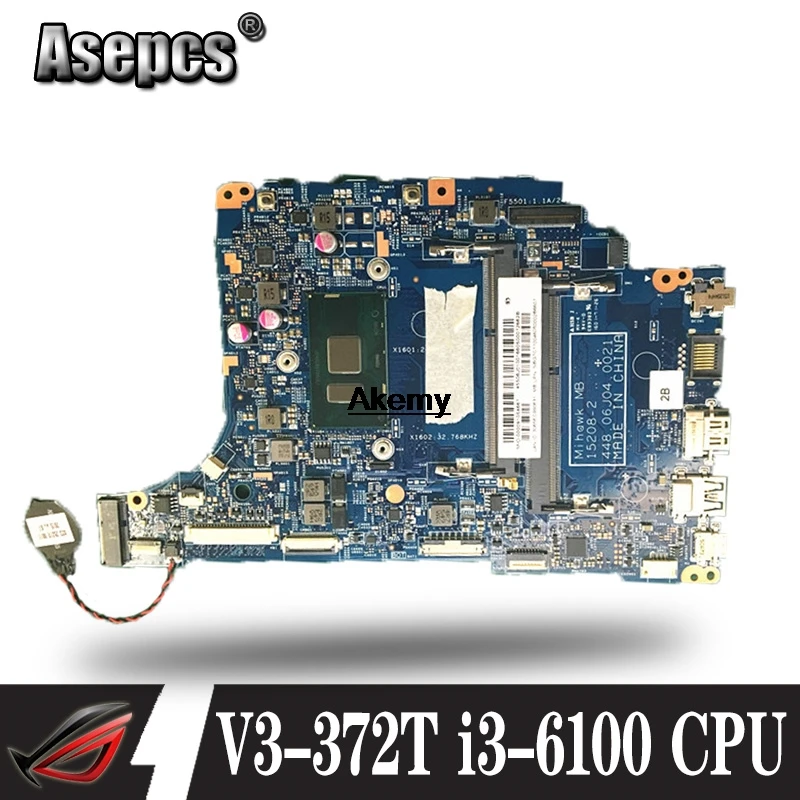 

15208-2 448.06J04.0021 NBG7C11002 NB.G7A11.003 Main board For Acer aspire V3-372 V3-372T Laptop motherboard SR2EU i3-6100U