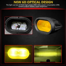 2pcs LED Work Light Yellow Spot Driving Fog Lamp Offroad 20W Waterproof Set Kit(China)