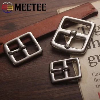 

Meetee 2/4pcs ID20-34mm High-quality Stainless Steel Belt Buckles for Bag Decoration Pin Buckle DIY Strap Slider Clasp Hardware