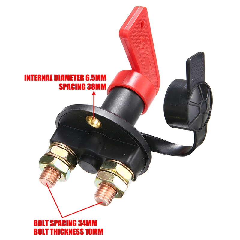 1pc 200A DC 60V Car Truck Boat Camper Battery Isolator Disconnect Cut Power Switch Resistance Switch Battery Insulation Tool