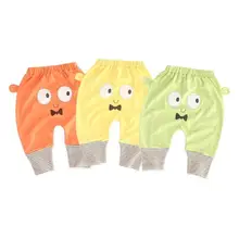 Весенне-осенние штаны для новорожденных мальчиков и девочек милые модные повседневные хлопковые брюки с рисунком