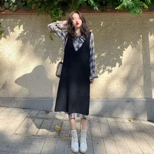 Осенне-зимнее Новое Стильное платье большого размера женский теннисный красный комплект из двух предметов в западном стиле, толстый мм, Женская юбка для похудения