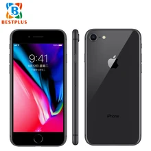 Verizon версия Apple iPhone 8 A1863 2 Гб Оперативная память 64 Гб Встроенная память LTE мобильный телефон 4," отпечатков пальцев iOS 11NFC 1821 мА/ч, смарт-чехол для телефона