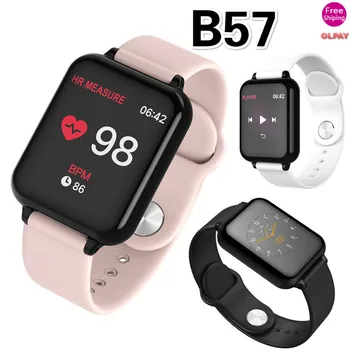 

B57 SmartWatch Men Women Waterproof Sports Smart Bracelet for IOS Android Heart Rate Monitor Blood Pressure Watches Pk Q9 P68 Y7
