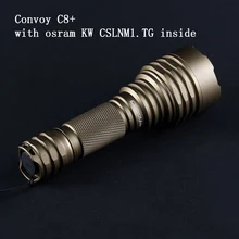 Convoy-Linterna Led C8 Plus, con KW, CSLNM1.TG, Linterna para acampar, caza, pesca, exterior, iluminación de trabajo, 18650