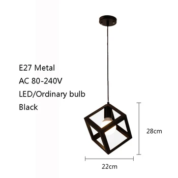 

Pendant Lights E27 LED Hanging Lamp Loft Industrial Style Iron for Kitchen Living Room Study Bedroom Aisle Restaurant Cafe Store
