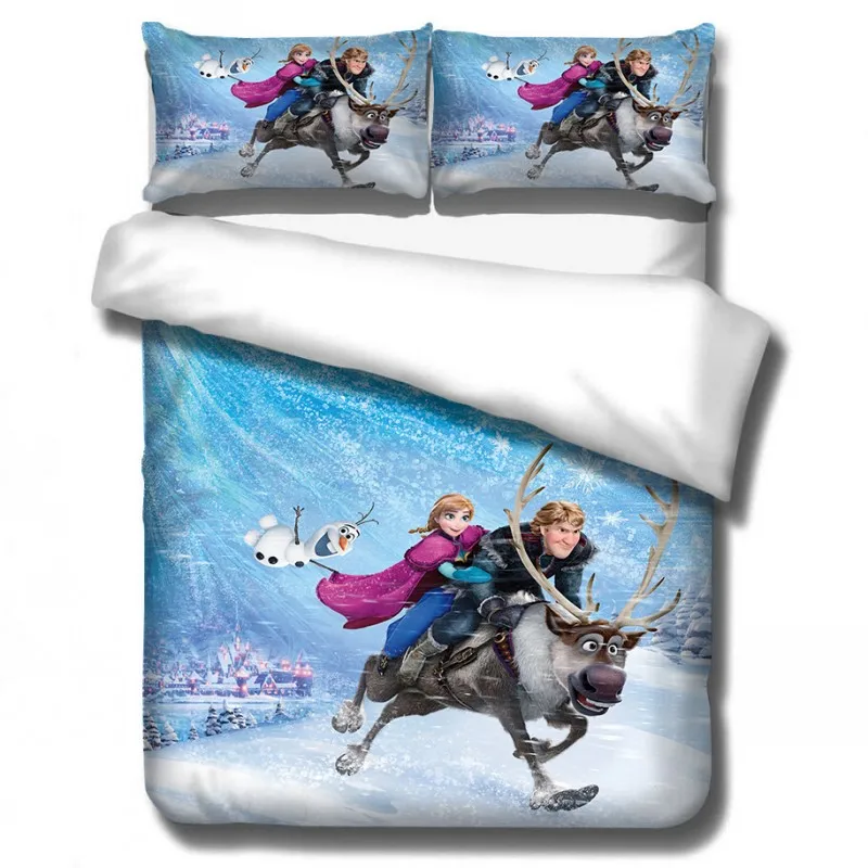 Frozen 8 Дисней мультфильм Холодное сердце принцесса снег милые комплекты постельного белья Детские Дети Девочки Подарки пододеяльники наволочки одеяло покрывало постельное белье - Цвет: Frozen 8