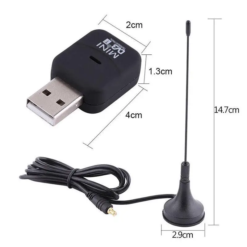 ТВ-палка миниатюрный портативный цифровой USB 2,0 tv Stick DVB-T Dongle Stick мини цифровая телевизионная Флешка с пультом дистанционного управления