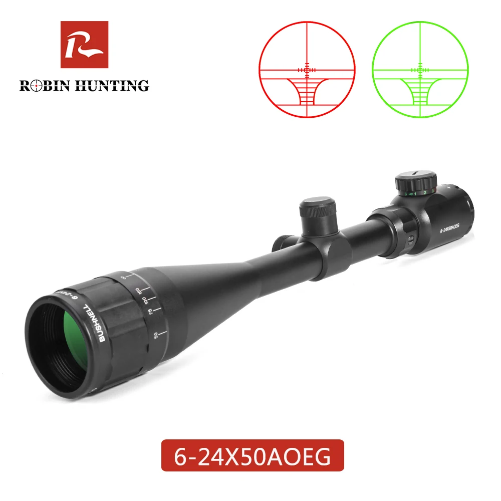 Прицел для винтовки Robin Hunting 3 9x32 4 16x40 оптический прицел 6 24x50 тактический красный