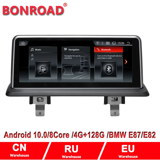 راديو Bonroad للسيارة BMW E81/E82/E87/E88 2004 2012 يعمل بنظام الأندرويد 10.0 مشغل ملاحة لتحديد المواقع