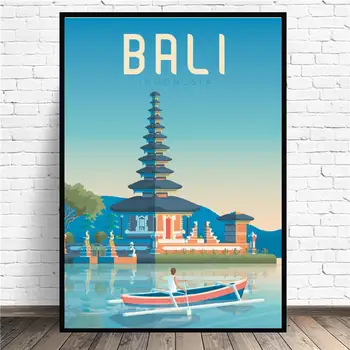 

Bali Travel Canvas Wall Art Print Modern Poster Wall Pictures Living Room Decor
