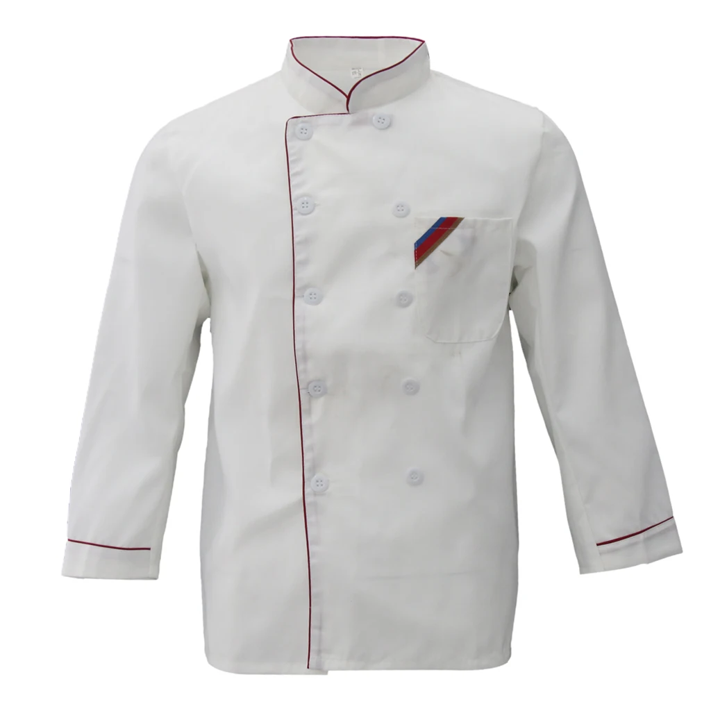 Chef Jacket Food Service Long Sleeve Double Breasted Hotel Kitchen Catering Breathable Unisex Uniform Suit Wholesale