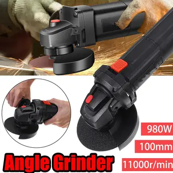 

980W 220V Electric Angle Grinder 11000RPM Variable Speed Grinding Machine Cutting Electric Angle Grinder Grinding Power Tool