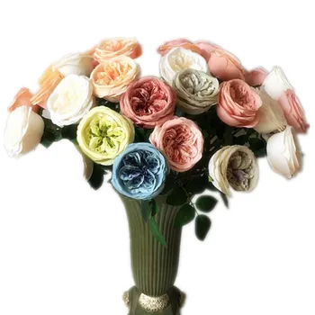 

11Pcs Silk Austin rose Stems Artificial European Roses for Wedding Centerpieces Home Decorative Artificial Flowers