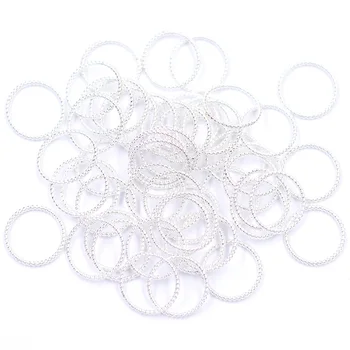 

Circles Hoop Closed Jump Rings Connector Pendant Silver Plated Jewelry Findings Charms 18mm( 6/8")Dia 50Pcs .