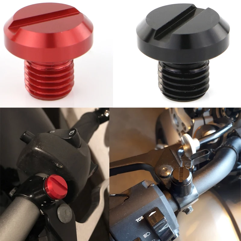 Mirror Hole Plugs Covers Black Red CNC Aluminum For Ducati Monster 821 797 696 1100/EVO 1200 XDiavel Streetfighter 848 S 1098 | Автомобили