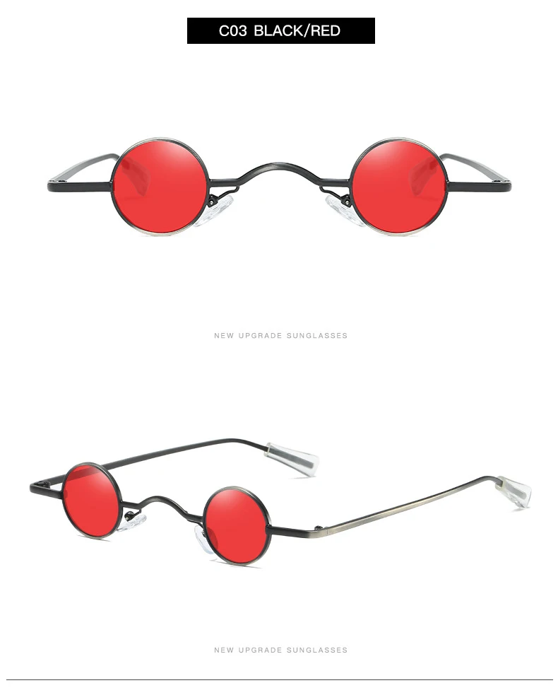 Винтажные маленькие круглые солнцезащитные очки для женщин, фирменный дизайн, черная оправа, мода 90 s, стимпанк очки, круглые линзы, солнцезащитные очки, оттенки S136