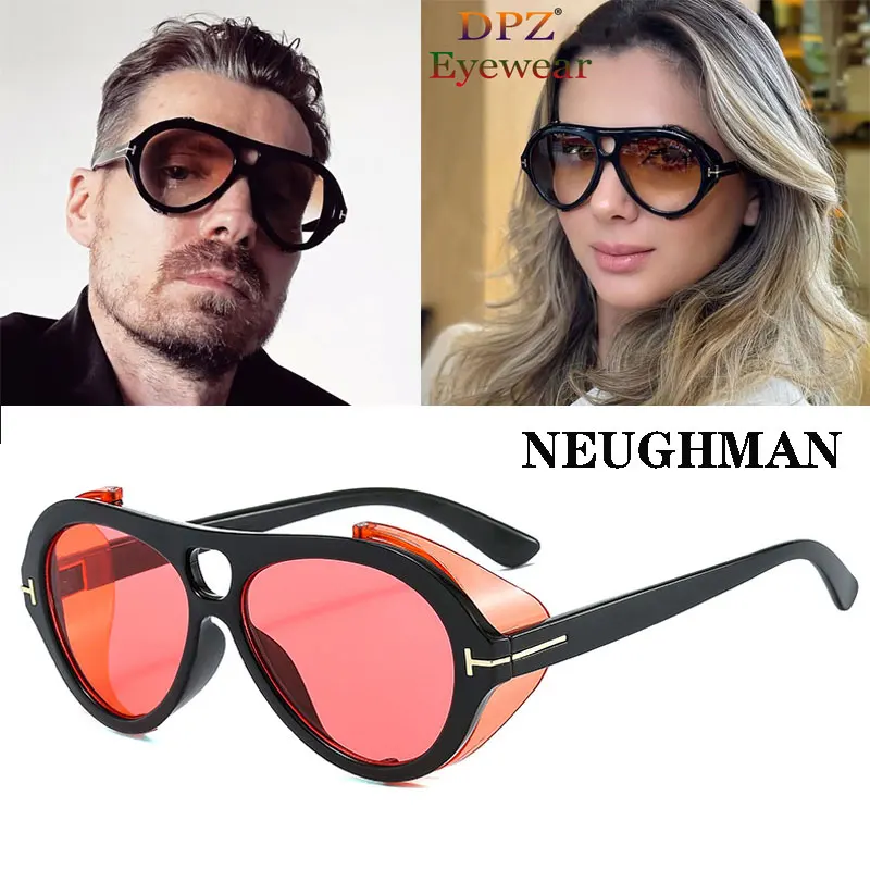 

2021 New Steampunk Round Gothic Style Tom Sunglasses For Men Women Cool Vintage Brand Design Sun Glasses UV400 Oculos De Sol