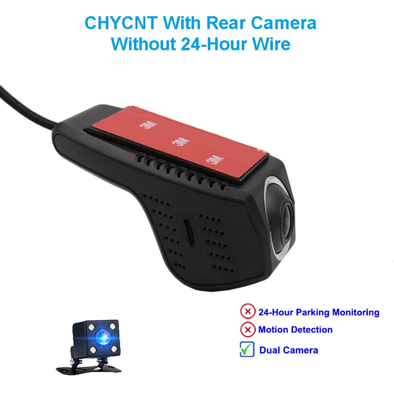 Jabriel 1080P Автомобильная камера dash cam 24 часа HD видео рекордер камера заднего вида для hyundai tucson i30 solaris ix35 для citroen c3 c4 c5 - Название цвета: CHYCN Tow Camera