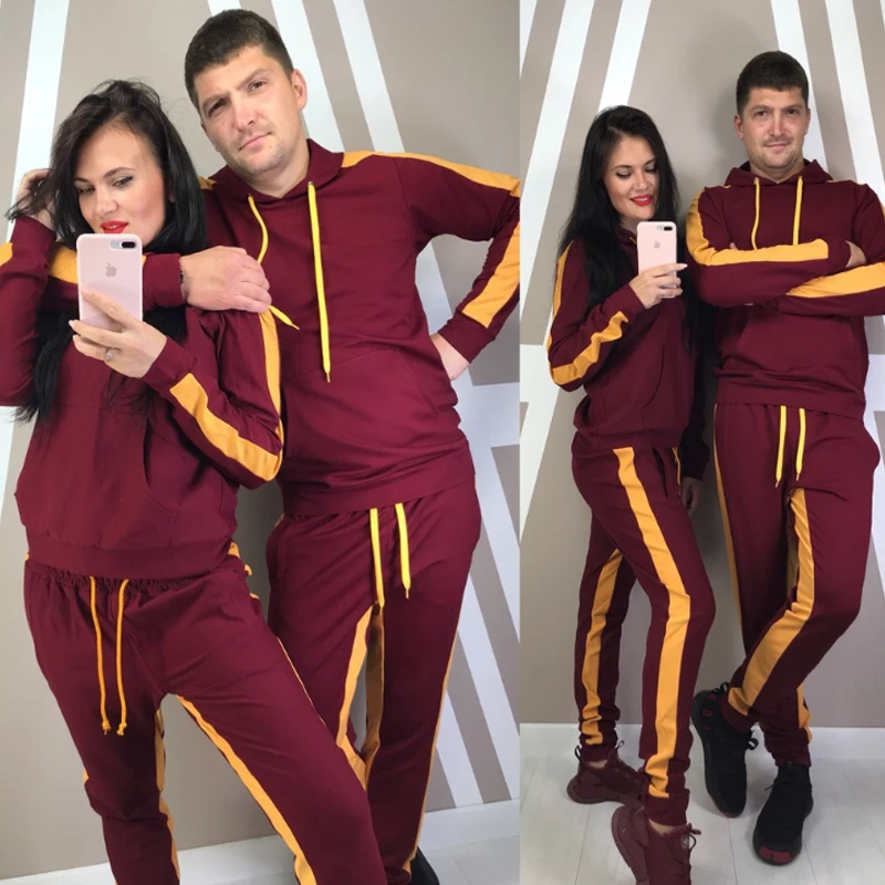 Couple Sport Suits Men's Tracksuit Gym 