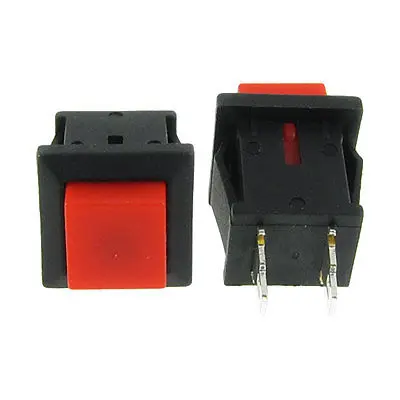 

20 Pcs Red Momentary Square Push Button Switch N/O SPST AC 125V/1A