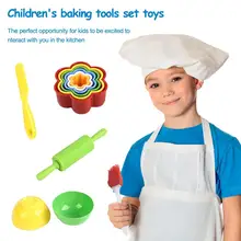 Детский набор для приготовления пищи и выпечки-11 шт., кухонный костюм, ролевые игровые комплекты, забавная игрушка для детей, фартук для приготовления пищи