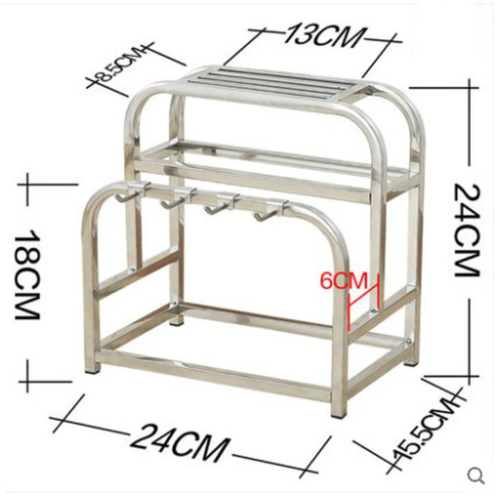 B Stainless Steel Multi-function Kitchen Storage Rack Knife Rack Spoon Shovel Cutting Board Kitchen Supplies Wy10226 - Цвет: B