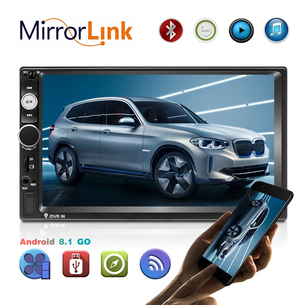 

2 Din Android8.1amp Car Radio Multimedia 7" Universal Hd Multimedia Player Touch Screen Auto Audio Car Stereo Mp3 Bluetooth GPS