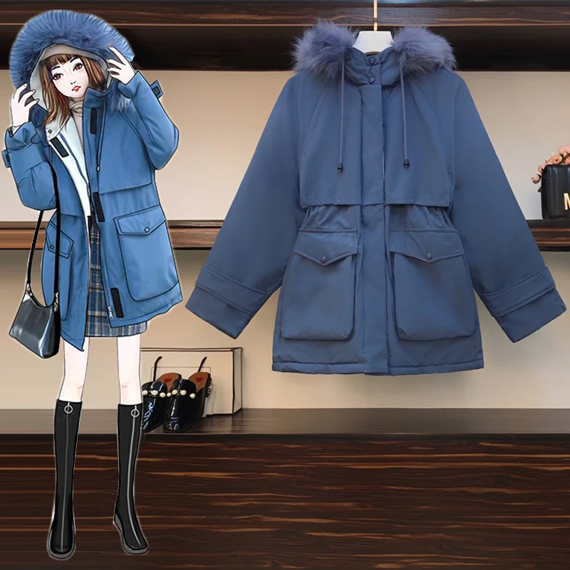 

2021 new style to overcome the foreign style of loose cotton padded clothes and show thin loose cotton padded jacket