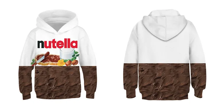 Детские толстовки с 3D-принтом «еда»; Nutella Cheetos Takis Ramen noodles; толстовка с капюшоном для мальчиков и девочек-подростков; детская толстовка; пуловер; топы