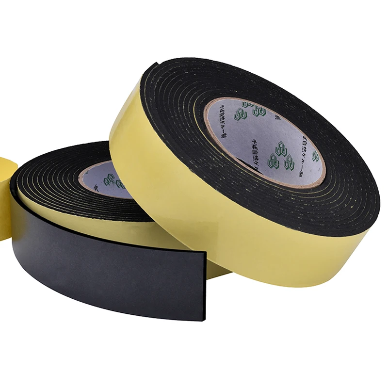 1mm3mm5mmThickBlackFoamSpongeRubberStripTapeWaterproofSingle