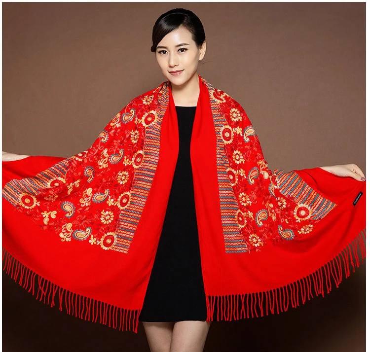 

2019 Brand Designer New Female Soft Pashmina Scarf Women Cashmere Scarves Long Shawl Wrap Warm Blanket Warm Tippet Drop Ship