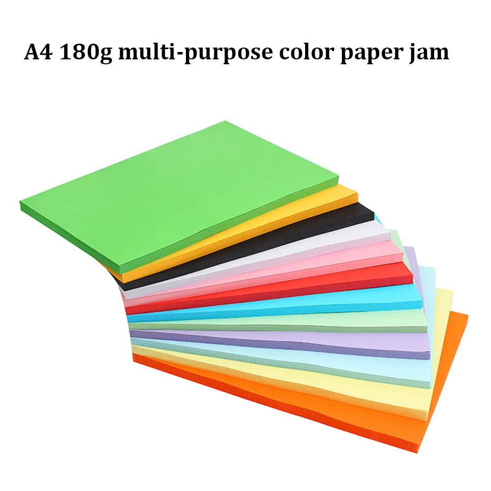 Papel de Cópia Cartão de Papel Material de Escritório Pces Impressora Colorida Papel Colorido 160gsm a4 Impressão Escola Premium Artesanato 100 4 Papel p cópia