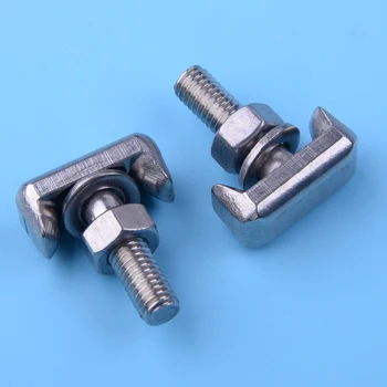 

DWCX 2PCS 64740 Car Battery Cable Terminal Connectors Fastener T-Bolt 6X0915138 Fit For Audi Cadillac Chevrolet GMC Saturn VW