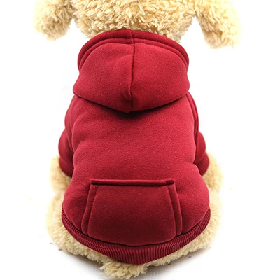 DogLemi осень зима собак собак толстовка для Товары для животных одежда для кошек мопс французский бульдог свитер толстовки для - Цвет: Бургундия