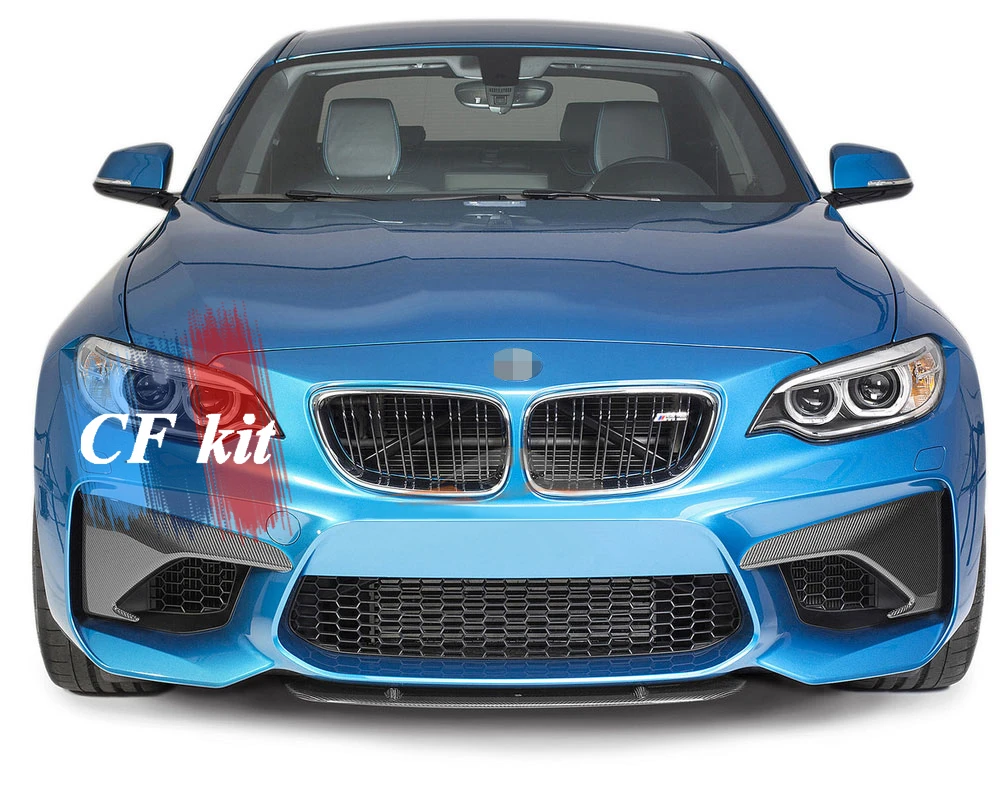 CF комплект K Стиль углеродного волокна передний спойлер для BMW F87 M2 M2C передний бампер обвес автомобиля Стайлинг