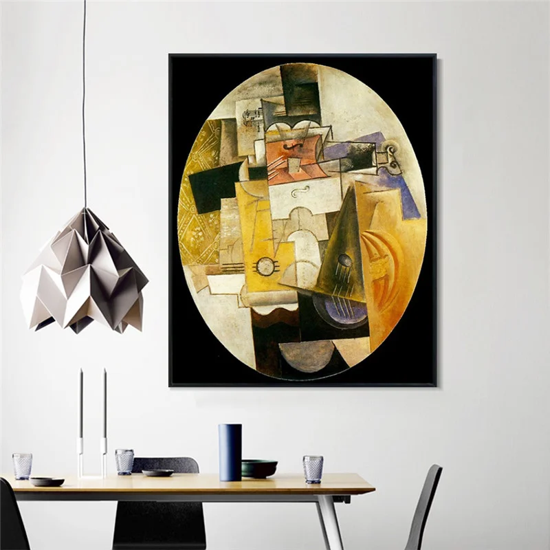 Wall Art Canvas Painting 1913 Pictures Decor For Living Room Home Posters And Prints Instrumental music By Picasso | Дом и сад