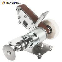 0-90 Degree Mini Electric Belt Sander DIY Sander Polisher 7 Speed Polishing Grinding Machine Electrical Polisher Machine 1