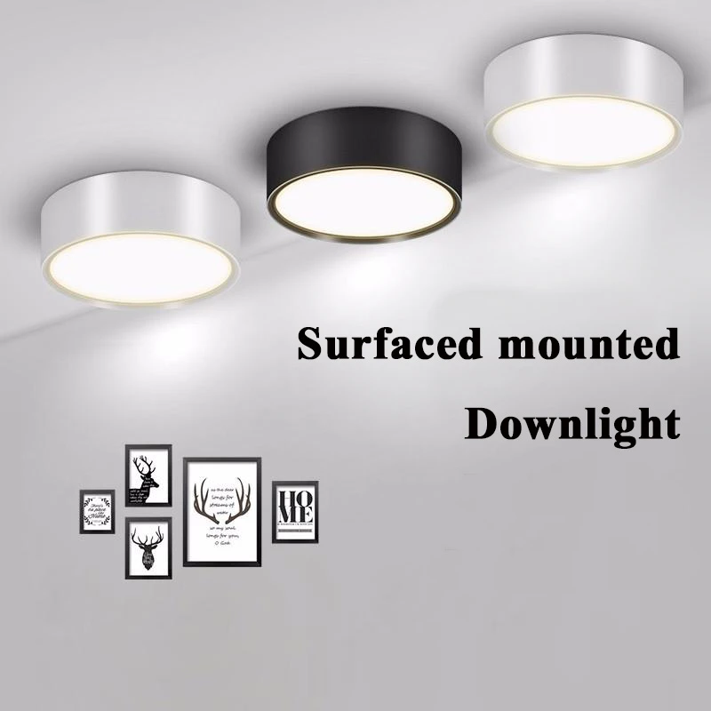 Led Downlights Surface Mounted 5W 10W 15W Down Light Modern Receseed Led Spot Lights Living Room 110/220V Spot Led Light Fixture slim downlights