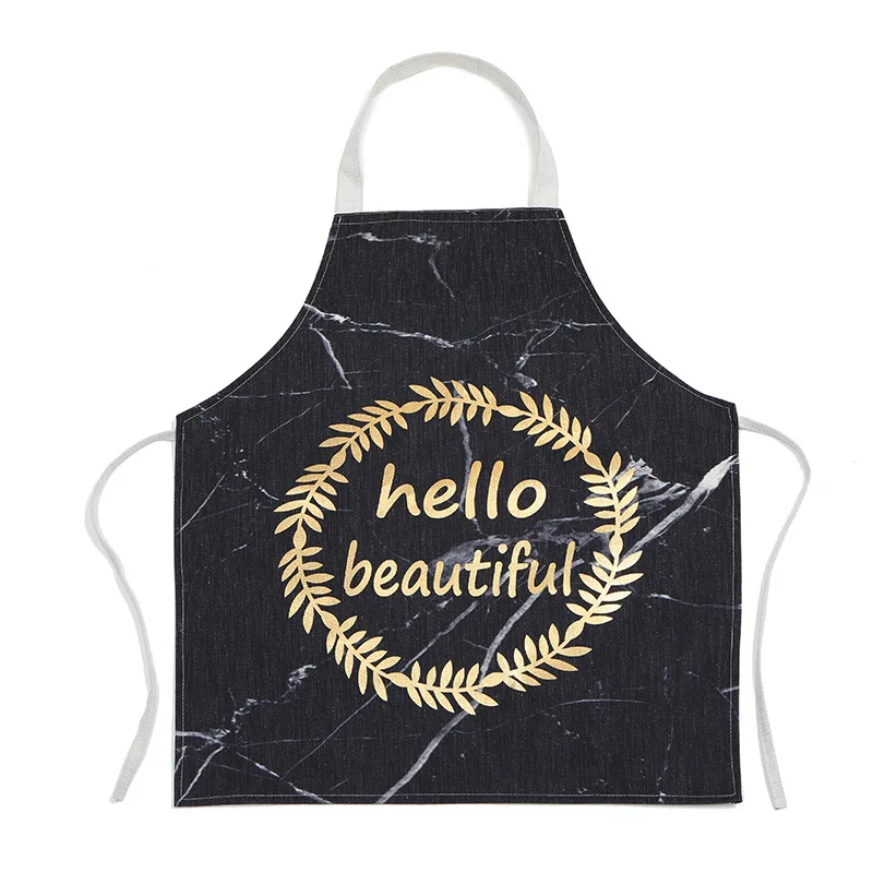 A1 1Pcs Bronzing Flamingo Pattern Cotton Apron Adult Bibs Home Cooking Baking Coffee Shop Cleaning Aprons Kitchen Accessories - Цвет: A1