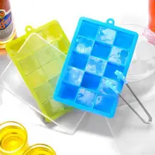 TPFOCUS 15-Hole Пищевая силиконовая форма для льда виски со льдом лоток с крышкой квадратной формы DIY креативная квадратная маленькая форма для льда